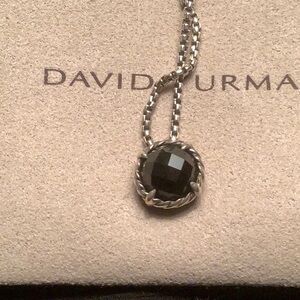 David Yurman Black Onyx Chatelaine Necklace 925 Sterling Silver